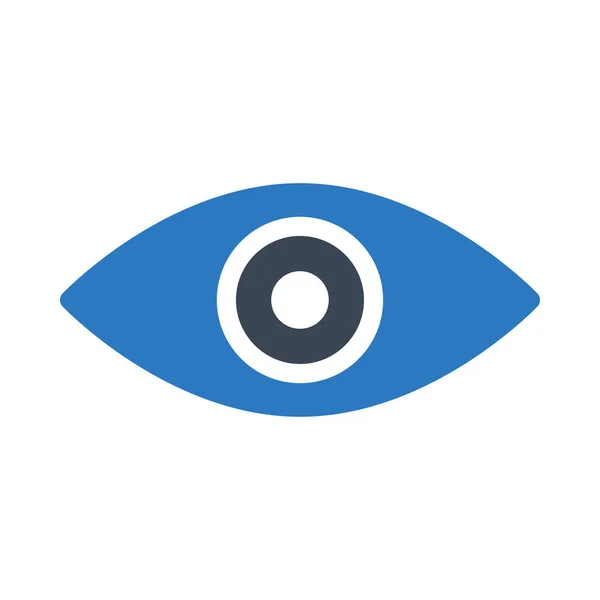 Иконка Векторного Цвета Глаза — стоковый вектор