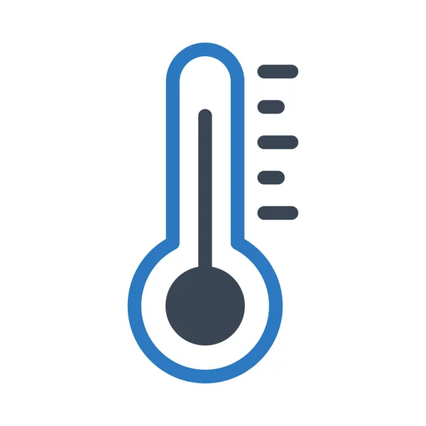 Temperatura Wektor Glif Kolor Ikona — Wektor stockowy