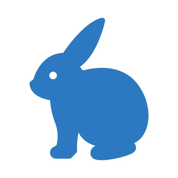 Kaninchen Vektor Glyphen Farbsymbol — Stockvektor