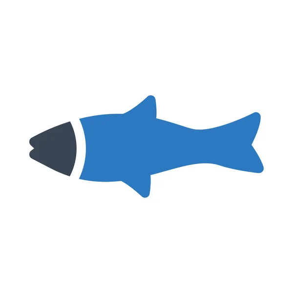 Dolphin Vector Glyph Color Icon — Stock Vector