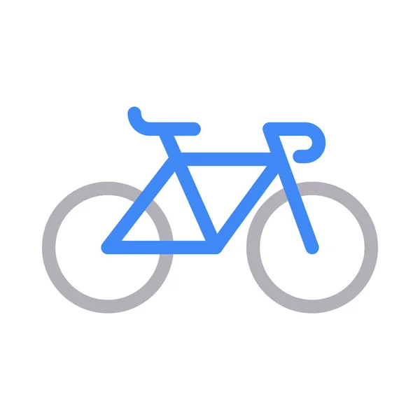 Cykel Vektor Färg Linje Ikon — Stock vektor