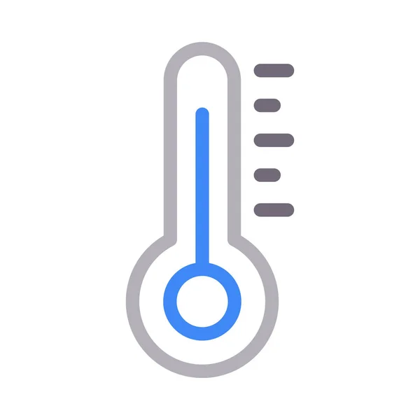 Temperatur Vektor Farbe Linie Symbol — Stockvektor