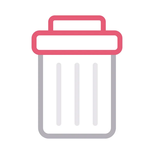 Trash Vector Color Line Icon — Stock Vector