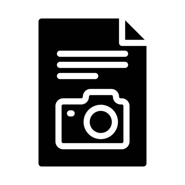 Camera Vector Glyph Platte Pictogram — Stockvector