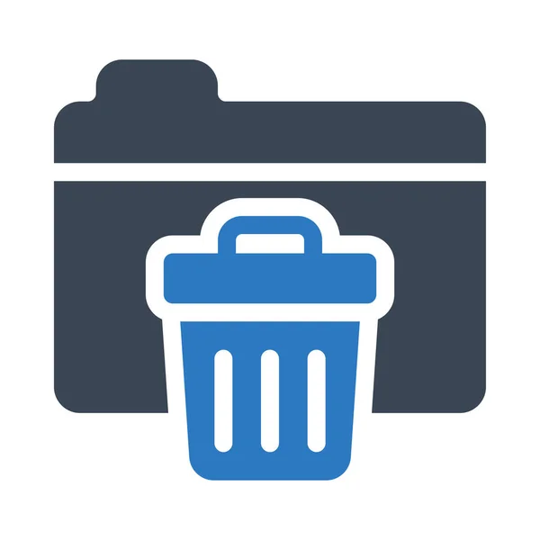 Recycle Vector Glyph Color Icon — 스톡 벡터