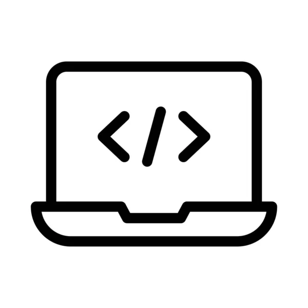 Vector Programación Icono Línea Delgada — Vector de stock