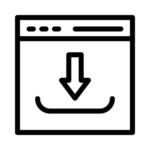 Web Page Vector Thin Line Icon — Stock Vector