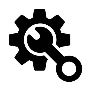 dişli vektör simgesi düz simge