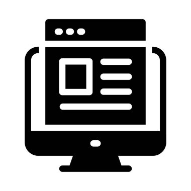 Web vektör simgesi düz simgesi