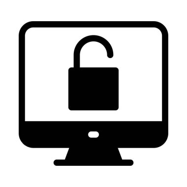 asma kilit vektör düz simge