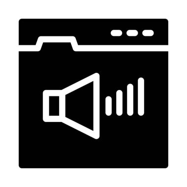 hacim vektörü düz simgesi