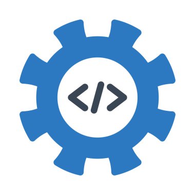 Kodlama vektörü renk simgesi 