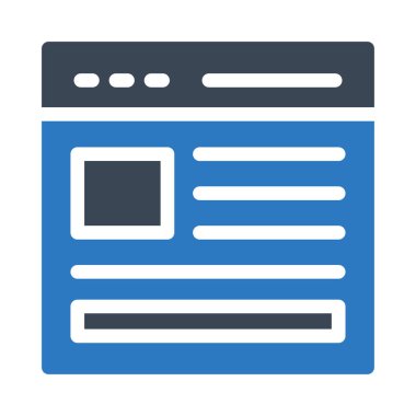 Web sayfası vektör renk simgesi 