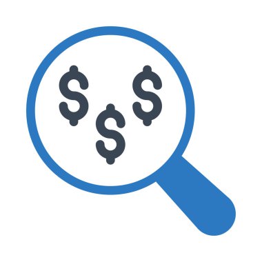 Dolar vektör renk simgesi 