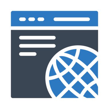 tarayıcı vektör renk simgesi 