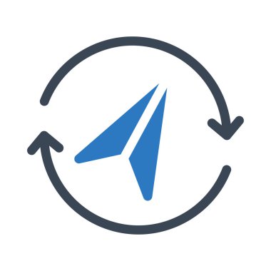 navigasyon vektörü renk simgesi 