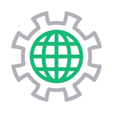 Seo vektör renk çizgisi simgesi 