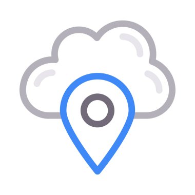 pin vektör renk çizgisi simgesi 