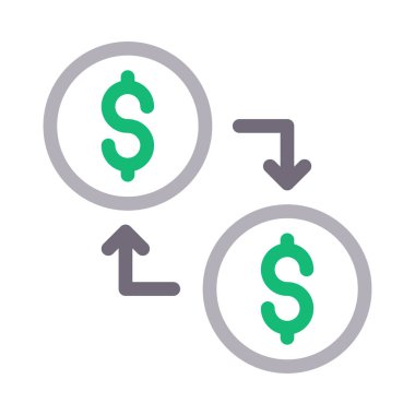 değişim vektörü renk çizgisi simgesi 