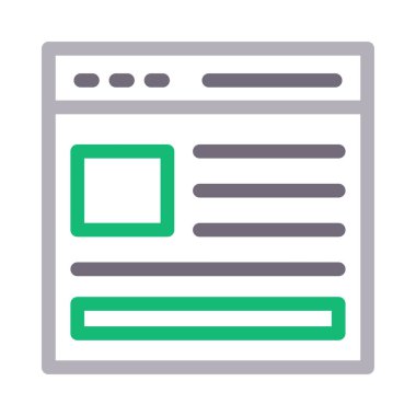 Web sayfası renk çizgisi simgesi 