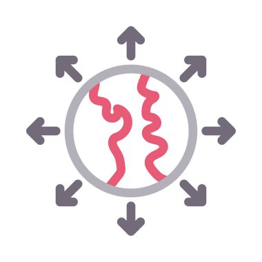 ağ vektörü renk çizgisi simgesi 