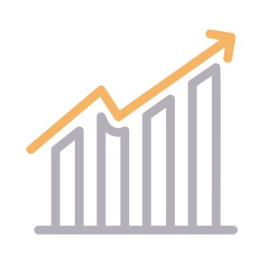Vektör renk çizgisi simgesini arttır 