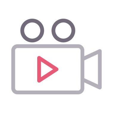 oyuncu vektör renk çizgisi simgesi 