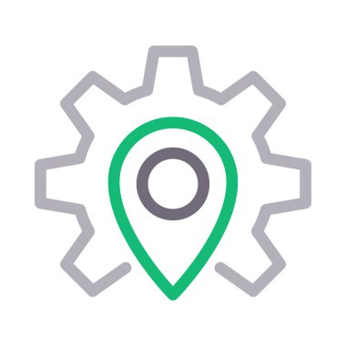 Seo vektör renk çizgisi simgesi 