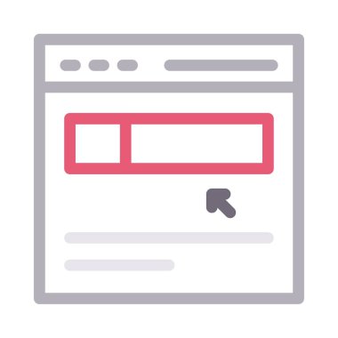 Web sayfası renk çizgisi simgesi 