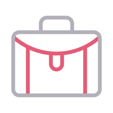 çanta vektör renk çizgisi simgesi 