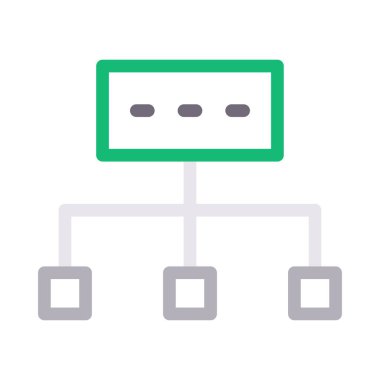 hiyerarşi vektör renk çizgisi simgesi 