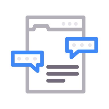 tartışma vektörü renk çizgisi simgesi 