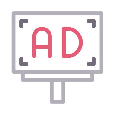 pazarlama vektörü renk çizgisi simgesi 