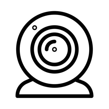 kamera vektörü renk çizgisi simgesi 