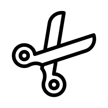 vektör renk çizgi simgesini kes 