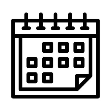 takvim vektör renk çizgisi simgesi 