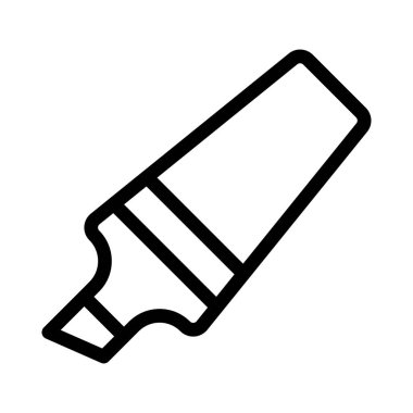 Vurgulayıcı vektör renk çizgisi simgesi 