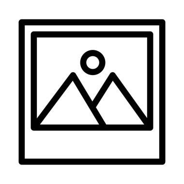 fotoğraf vektörü renk çizgisi simgesi 