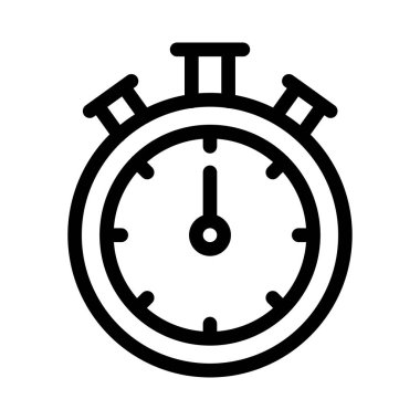 Bitiş süresi vektör renk çizgisi simgesi 