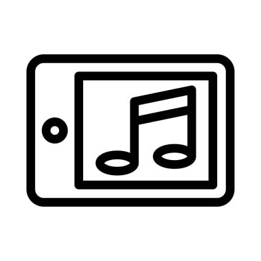 müzik vektörü renk çizgisi simgesi 