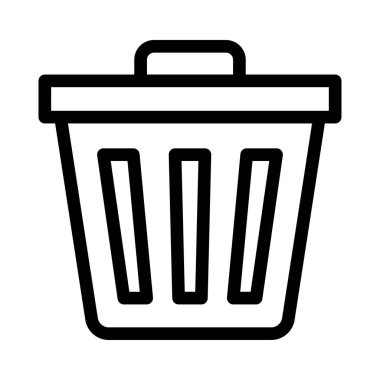 Çöp vektörü renk çizgisi simgesi 