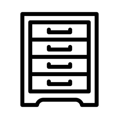 kabine vektör renk çizgisi simgesi 