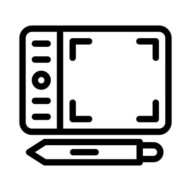 kalem vektörü renk çizgisi simgesi 