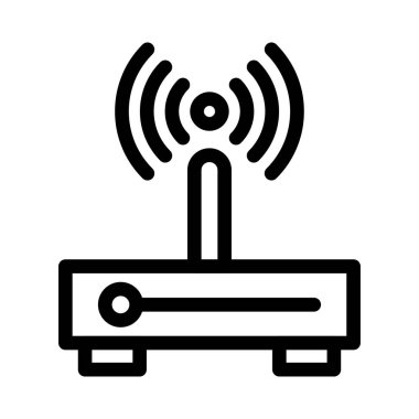 modem vektör renk çizgisi simgesi 