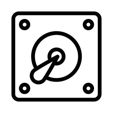 depolama vektörü renk çizgisi simgesi 