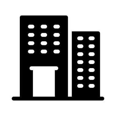 ofis vektörü glyph düz simgesi 