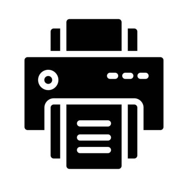 yazdırma vektörü düz simgesi 