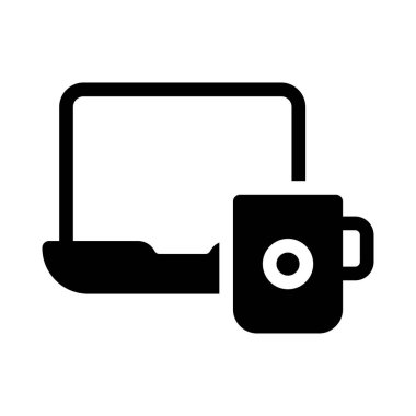 Çalışan vektör glyph düz simgesi 