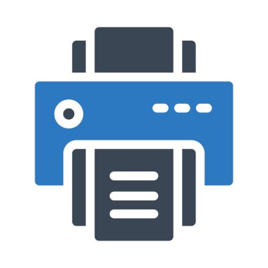 yazdırma vektörü renk simgesi 