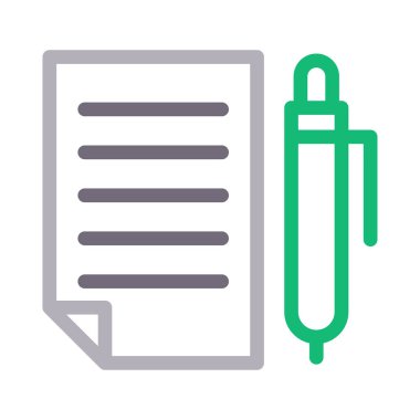 belge vektör renk çizgisi simgesi 